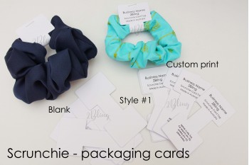 Packaging, Scrunchie Display CARDS (S1) - 4.5x9.5 cm - Pack of 30